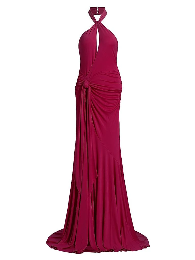 Cinq à Sept Gulliame Halter Keyhole Gown