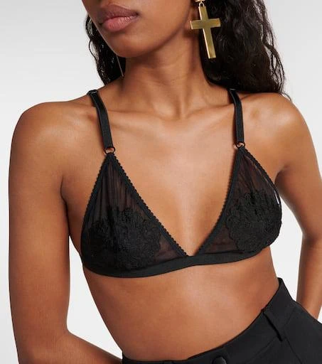 Dolce & Gabbana Lace-trimmed mesh bra top 4