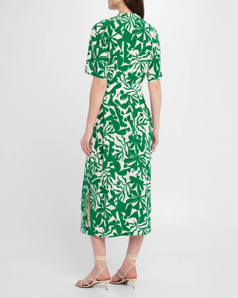 FIGUE Thandie Short-Sleeve Belted Midi Kaftan Dress 3
