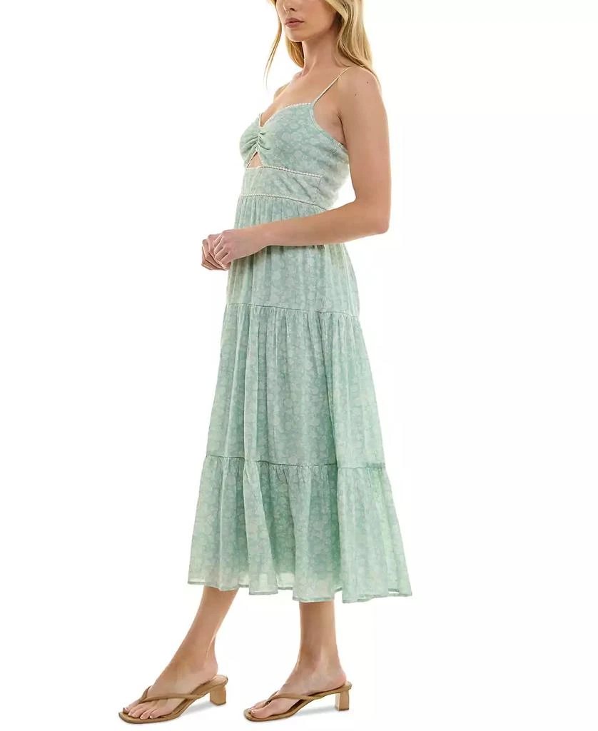 Trixxi Juniors' Floral-Print Keyhole Tiered Midi Dress 3