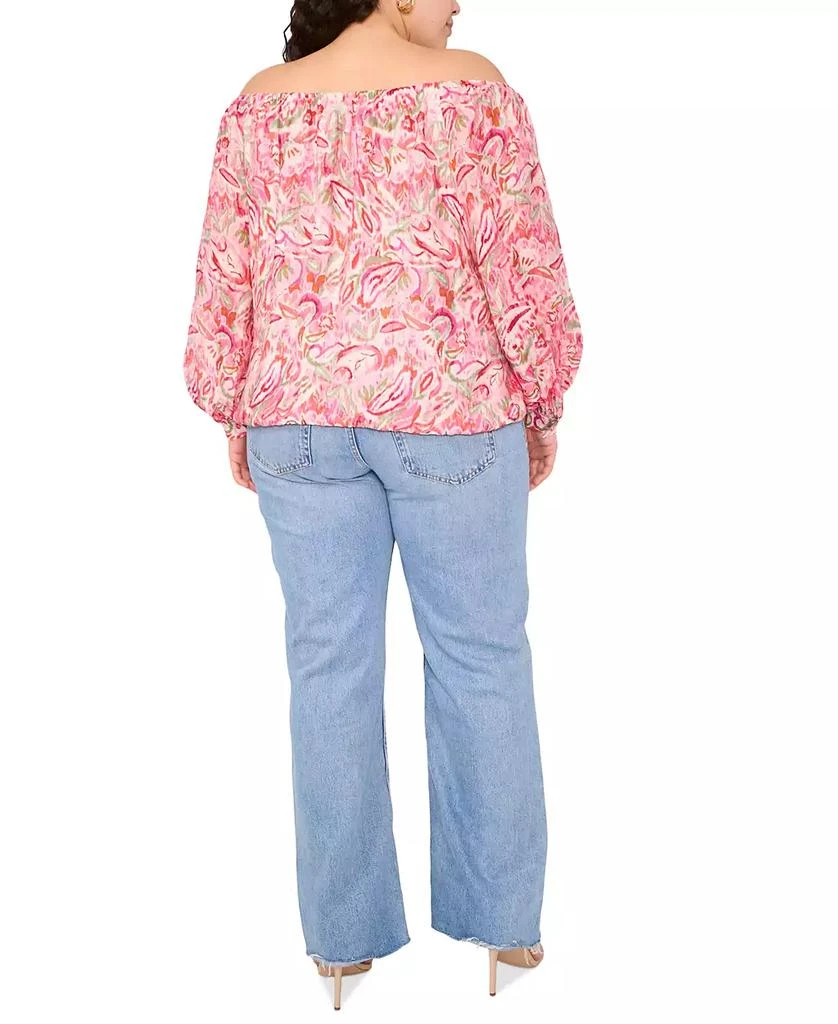 Vince Camuto Plus Size Printed Off-The-Shoulder Top 4