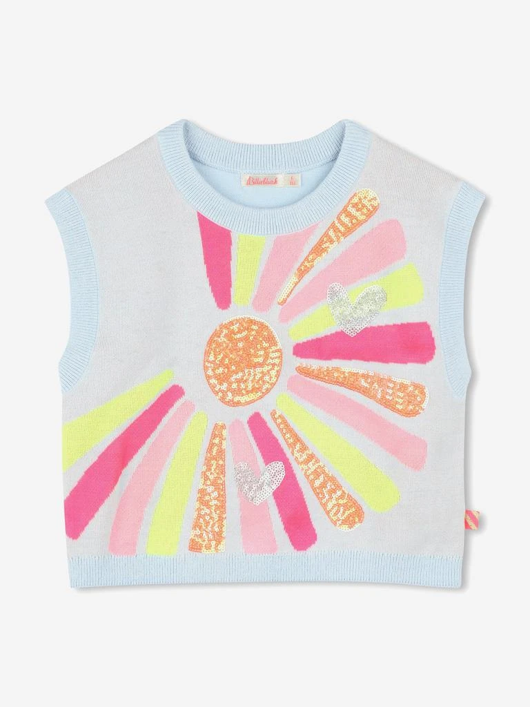 Billieblush Billieblush Girls Knitted Tank Top in Blue 1