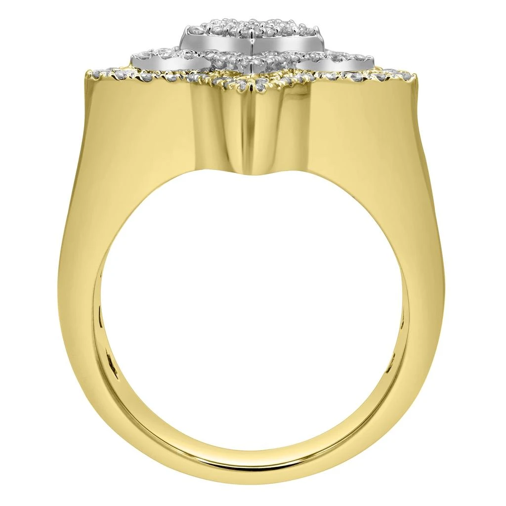 LuvMyJewelry Star Studded Bling 14K Yellow Gold 3 Layered Star Ring - 1.87 Ct 3