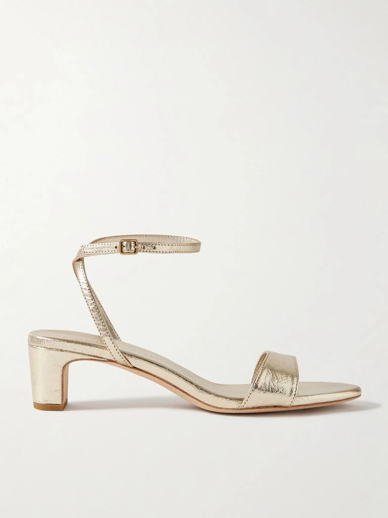 Loeffler Randall Alice 金属感裂纹皮革凉鞋 1