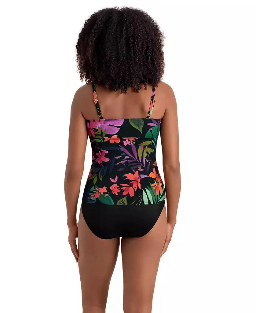 ShapeSolver Sport by Mimi Flamingo Women's Shirred Pull-On Tankini Top 3