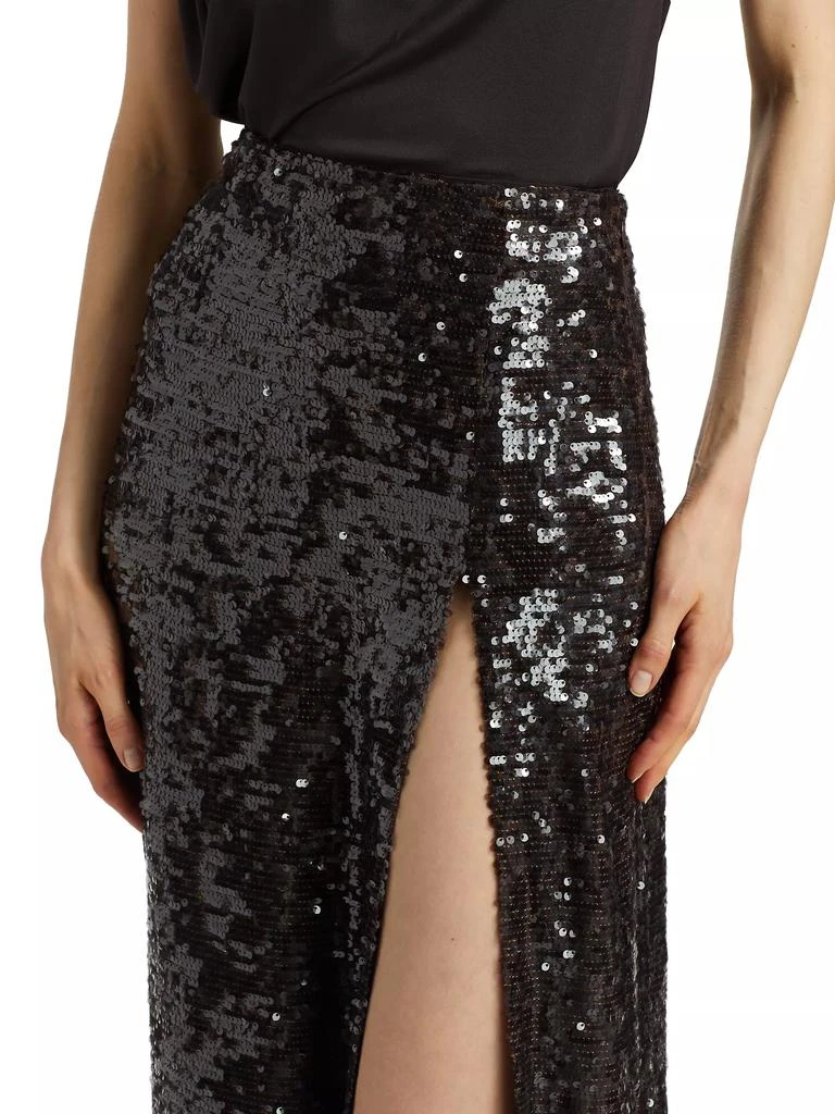 LAPOINTE Sequined Floor-Length Skirt 6