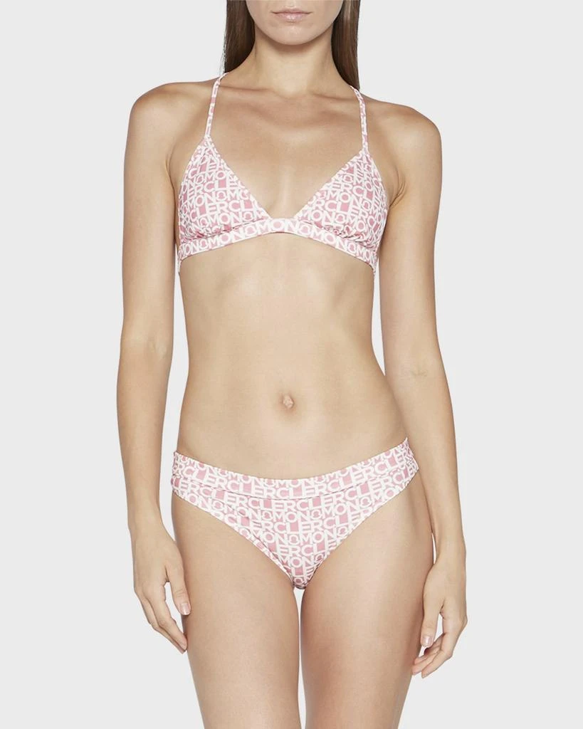 Moncler Logo Print Two-Piece Swimsuit 1