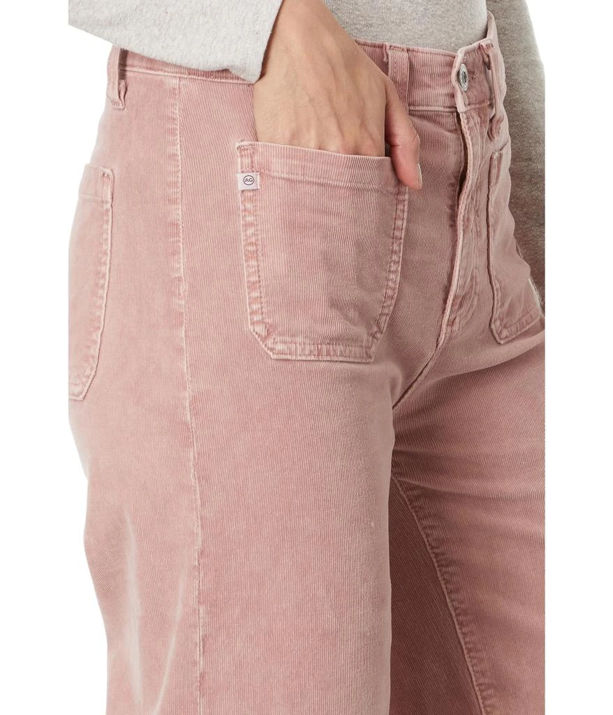 AG Jeans Kassie High-Rise Wide Leg Crop in Hi-White Rosy Blush 3