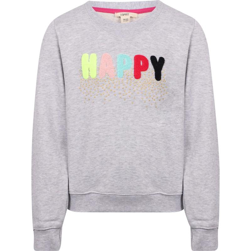 Esprit Happy sweatshirt in melange grey