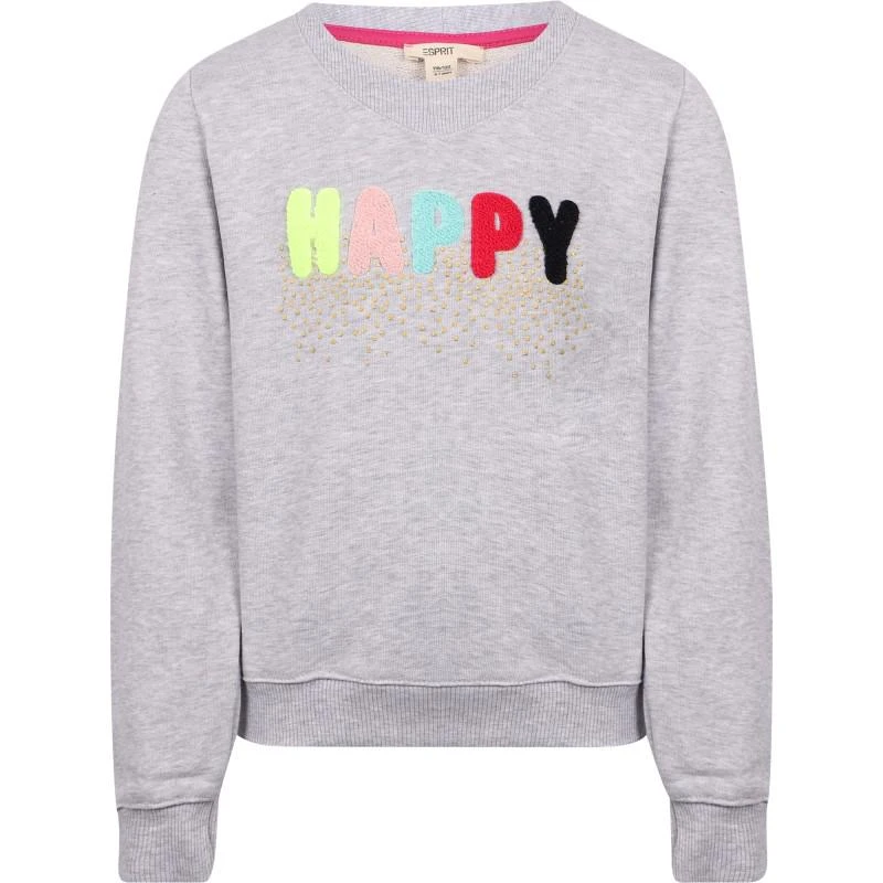 Esprit Happy sweatshirt in melange grey 1