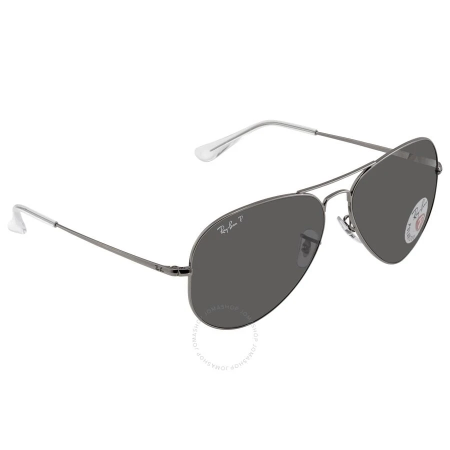 Ray-Ban Polarized Black Aviator Unisex Sunglasses RB3689 004/48 62 3