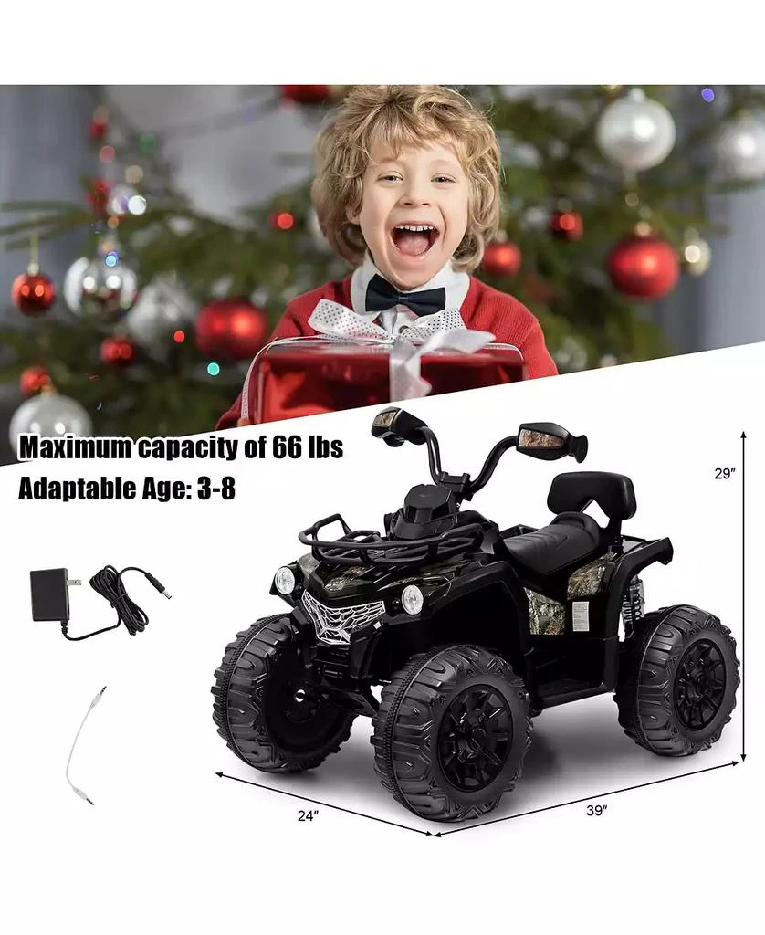 Mecale 12V Kids Ride On ATV 4 Wheeler with MP3 and Headlights 3