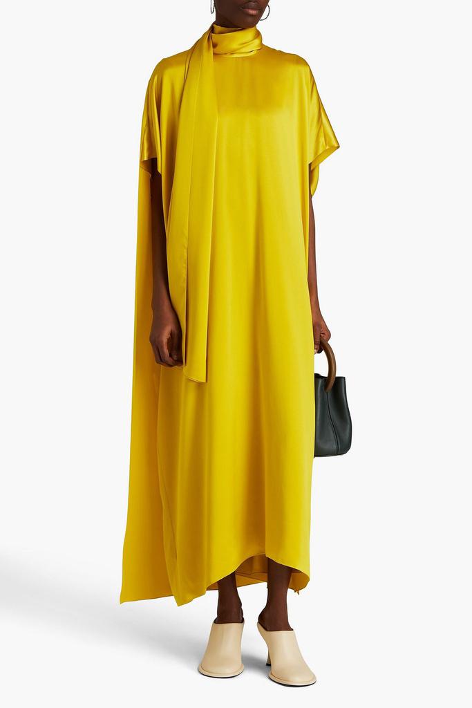 ROKSANDA Draped silk-satin maxi dress