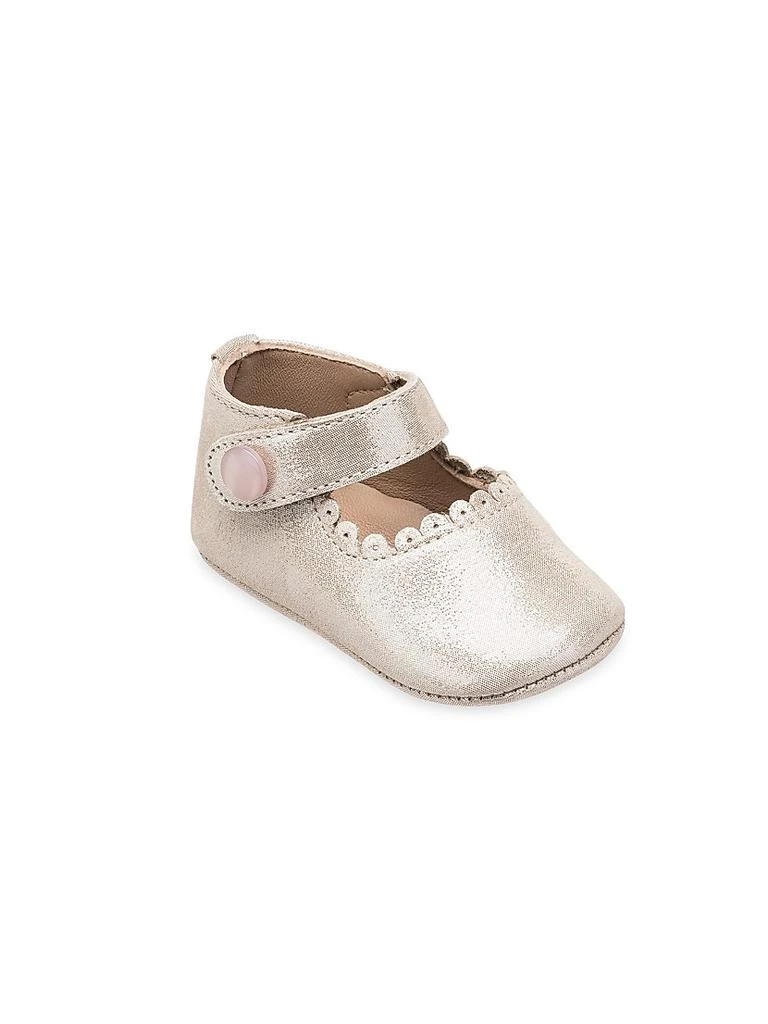 Elephantito Baby Girl's Metallic Leather Mary Janes 1