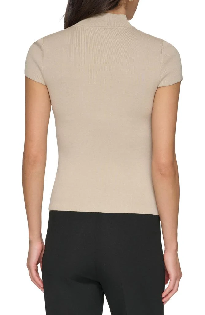DKNY Cap Sleeve Mock Neck Sweater 2