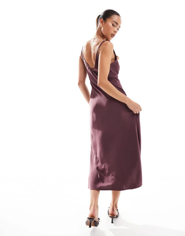 knee length dresses for ladies ASOS DESIGN 2 in 1 ponte t-shirt with cami midi lace slip dress in bla –  ASOS Sample Sale main image 0