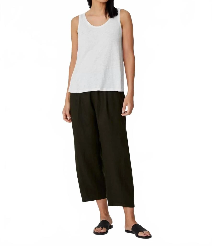 Eileen Fisher Organic Linen Jersey Tank In White 2