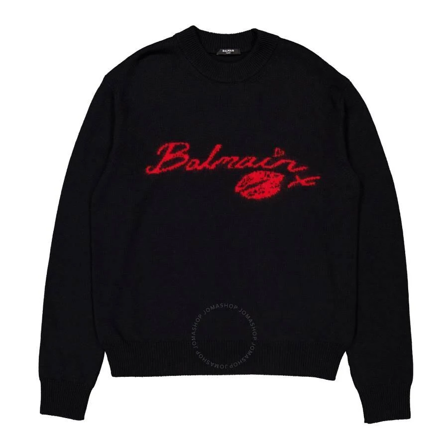 Balmain Kiss Embroidered Wool Jumper