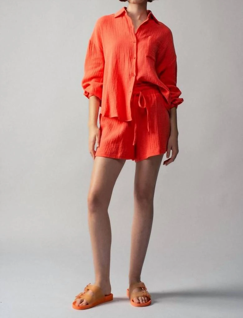 Urban Daizy Urban Daizy - Crinkle Cotton Gauze Resort Button-Up Set 3