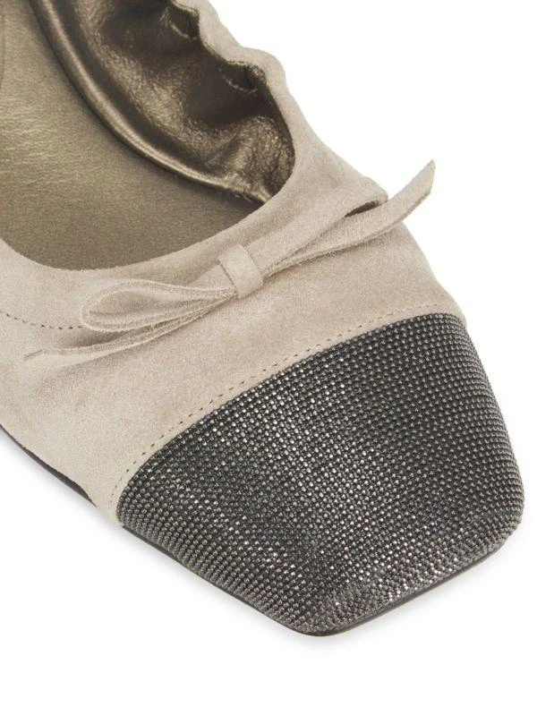 Brunello Cucinelli Bow Suede Ballet Flats 6