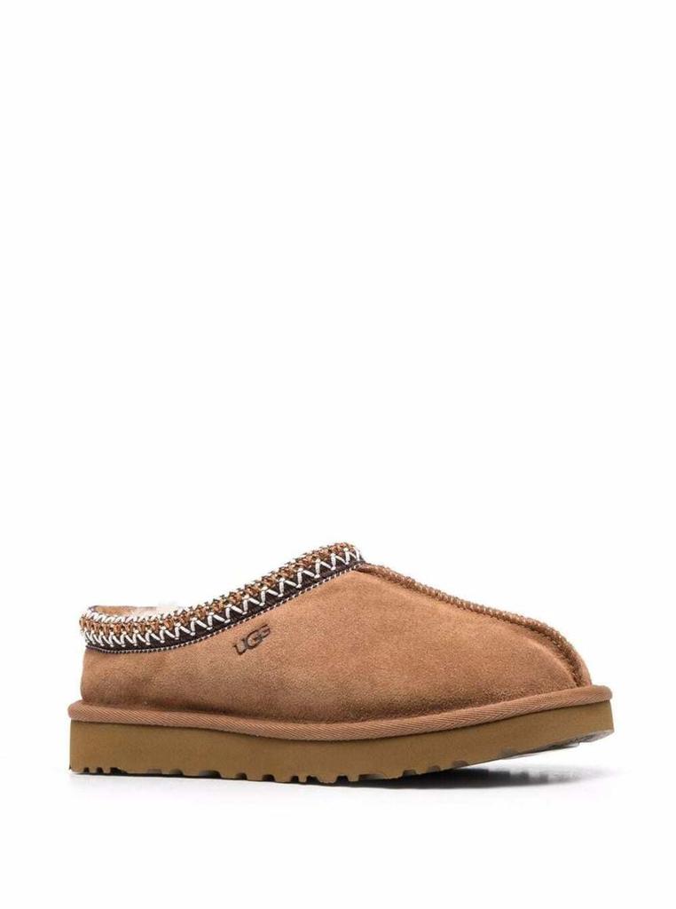 UGG 'Tasman' Beige Mules With Embossed Logo In Suede Woman