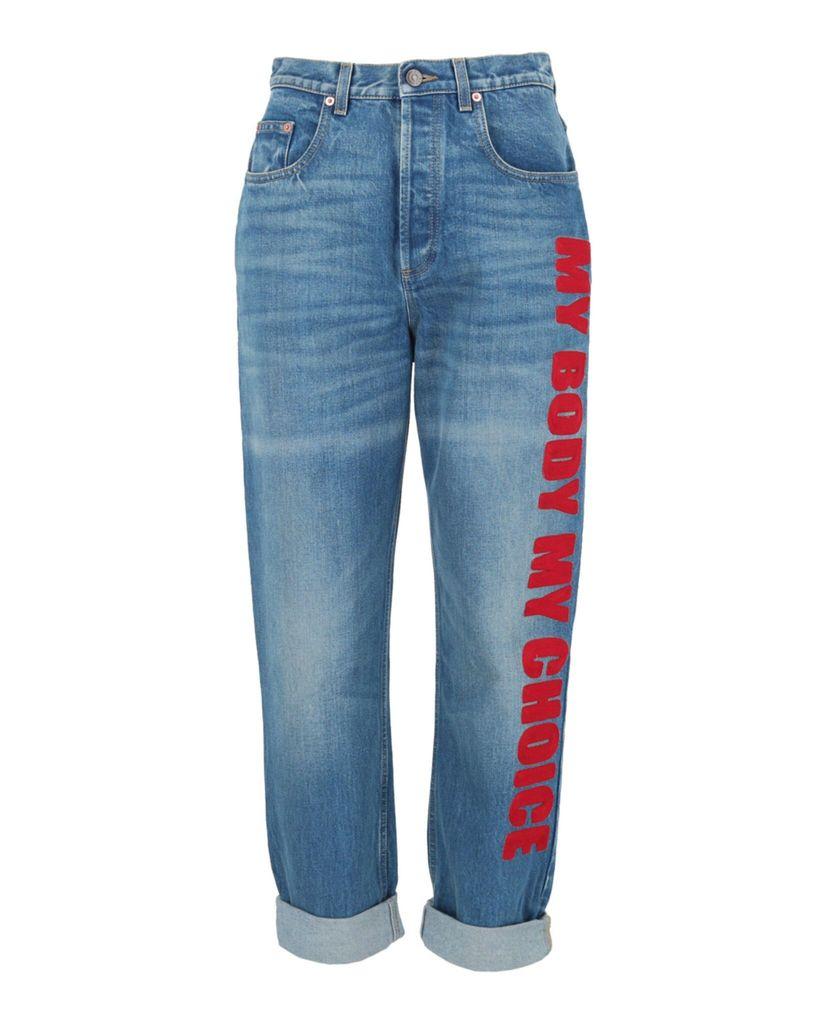 Gucci Graphic Appliqué Jeans