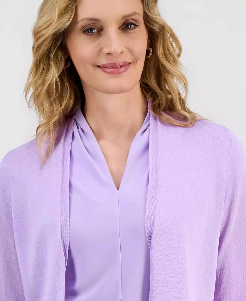 Kasper Women
s Self Edge A-Line Cardigan 3