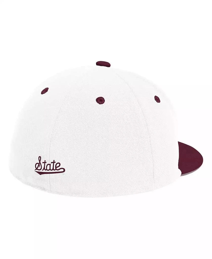 Adidas Men's White Mississippi State Bulldogs On-Field Baseball Fitted Hat