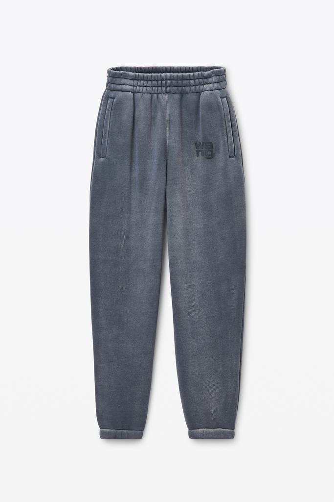 Alexander Wang puff logo sweatpant in structured terry