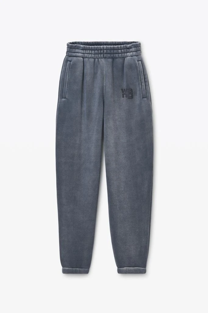 Alexander Wang puff logo sweatpant in structured terry 2