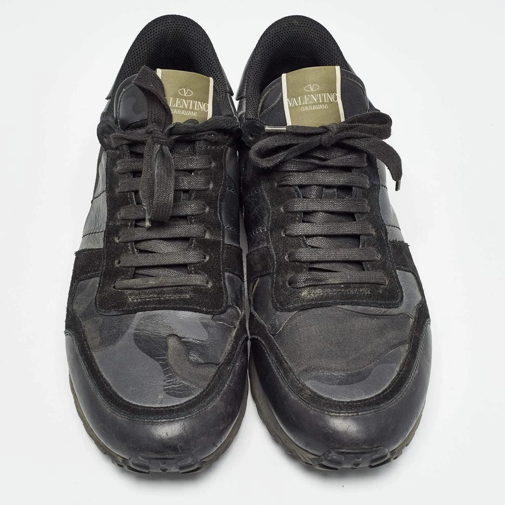 Valentino Valentino Black Suede and Leather Rockrunner Sneakers Size 45 3