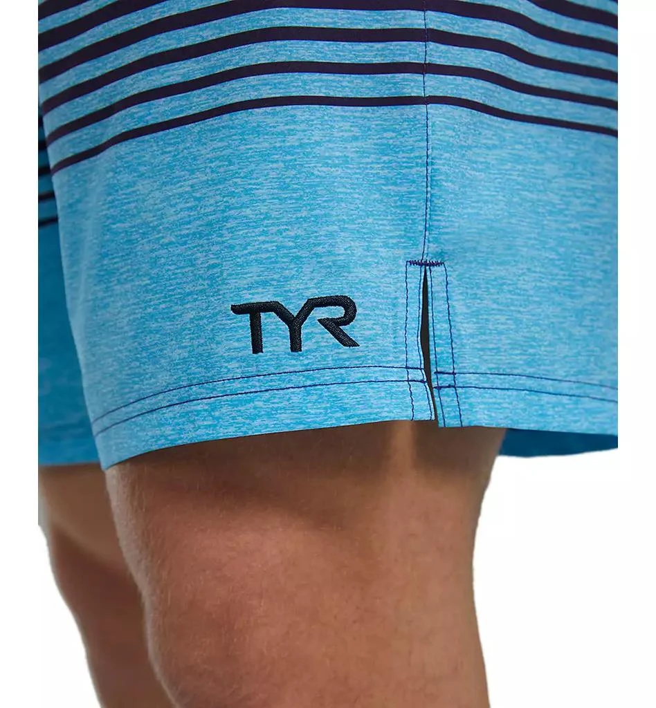 TYR Men's Skua Color Block Performance 7" Volley Shorts 4