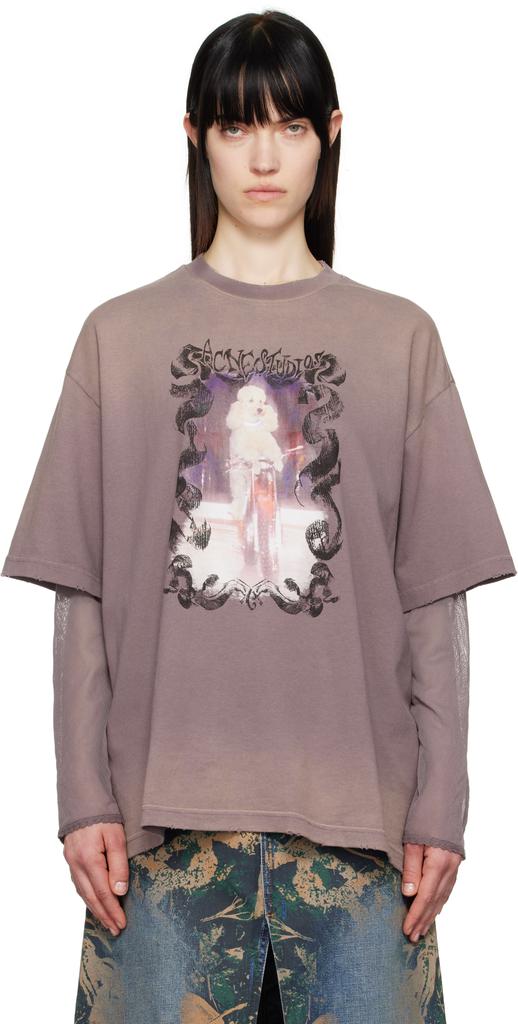 Shop Purple Layered Print T-shirt on Sale at BeyondStyle Shop Purple Layered Print T-shirt on Sale at BeyondStyle