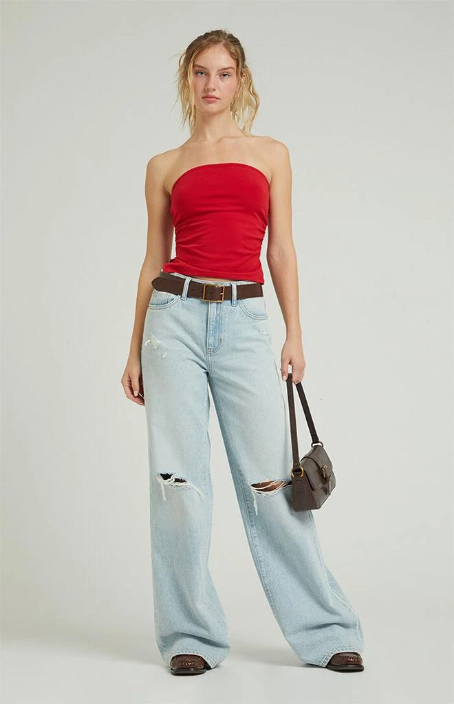 PacSun Jessie Light Indigo High Waisted Baggy Jeans 5