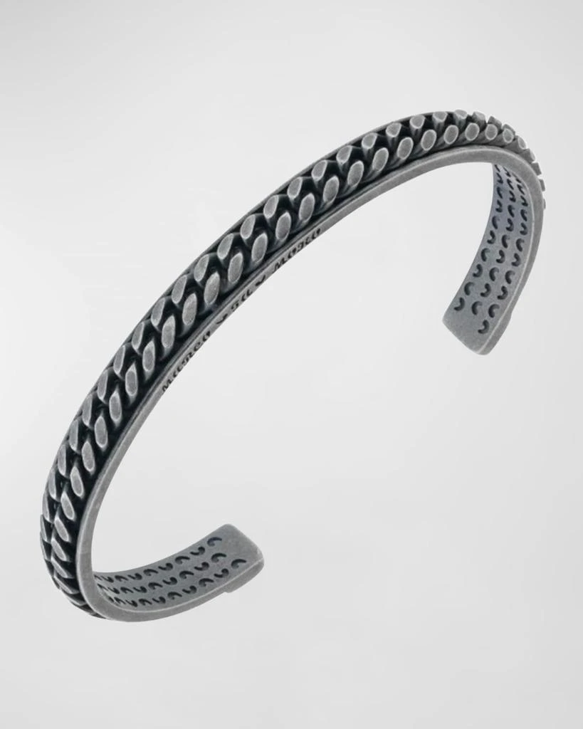 Marco Dal Maso Men
s Lash Silver Chain Kick Cuff Bracelet