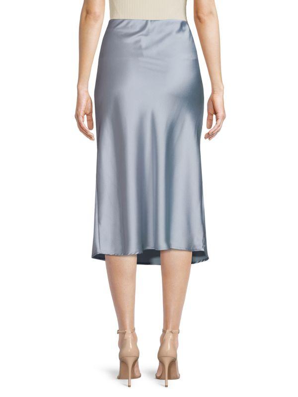 Renee C. Satin Midi Skirt