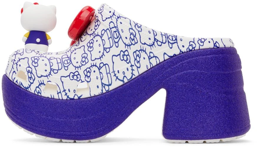 Crocs White & Blue Hello Kitty Siren Heels 3