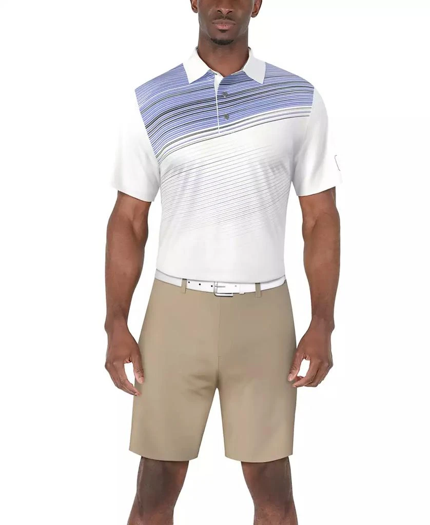 PGA TOUR Men
s Stripe Print Short Sleeve Golf Polo Shirt 3