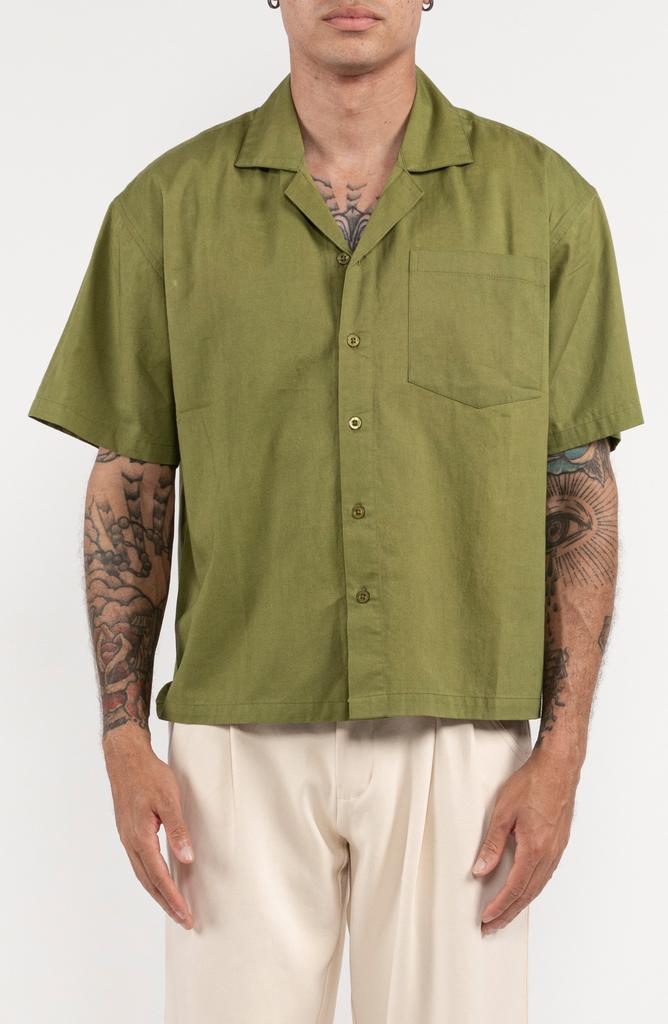 Raga Short Sleeve Cotton Button-Up Shirt