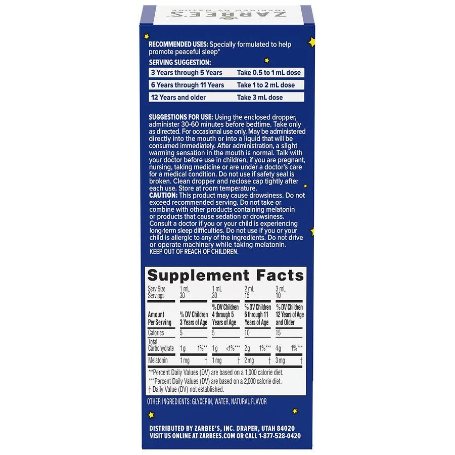 ZarBee's Naturals Children's Sleep Liquid with Melatonin Mixed Berry, Fragrance-Free 2