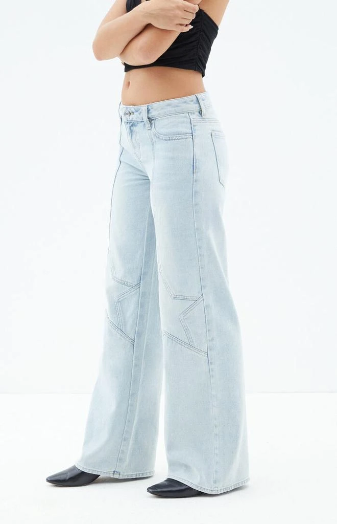 PacSun Casey Low Rise Baggy Jeans Star Light Indigo 3