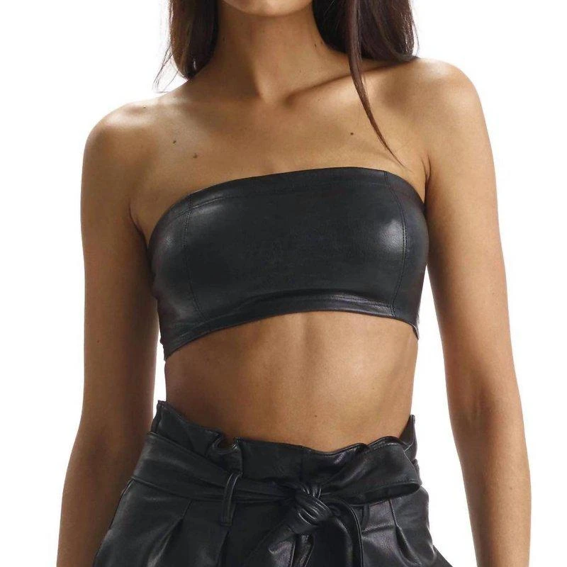 Commando Faux Leather Bandeau Bralette 1