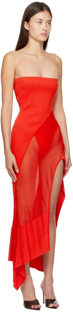 Mugler Red Semi-Sheer Minidress 2
