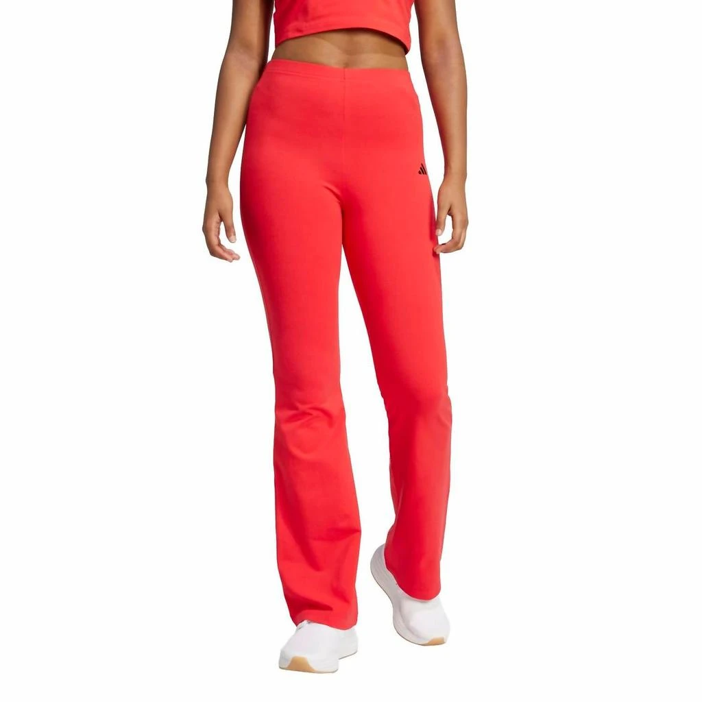 Adidas Women
s Single Jersey Flare Sportswear Leggings In Red