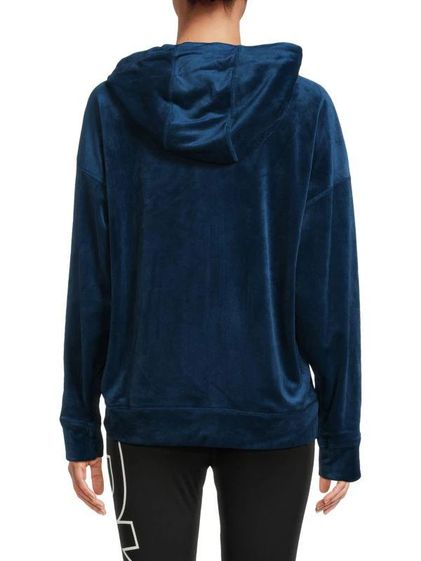 DKNY Rhinestone Embellished Logo Zip Hoodie 2