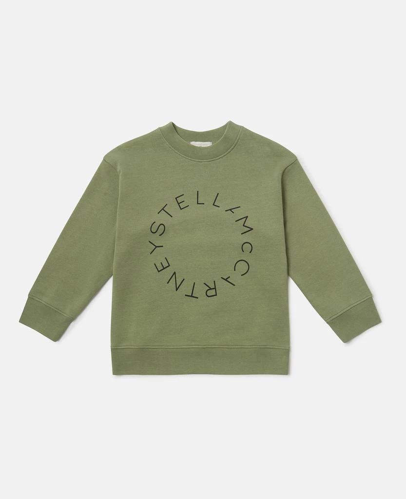 Stella McCartney Stella McCartney - Logo Graphic Crewneck Sweatshirt, Green, Size: 3 1
