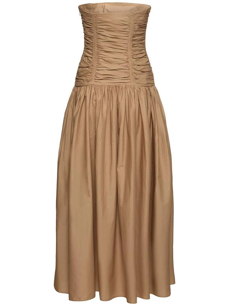 Matteau Strapless Drop Waist Poplin Long Dress 3