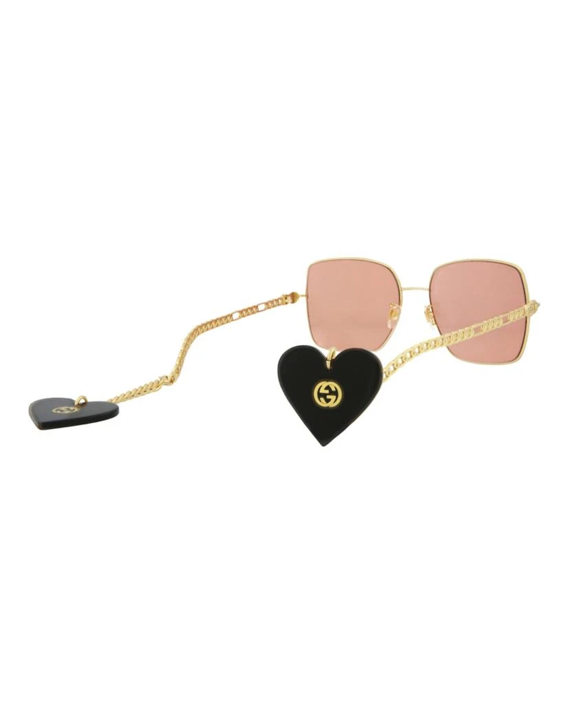 Gucci Square-Frame Metal Sunglasses 5