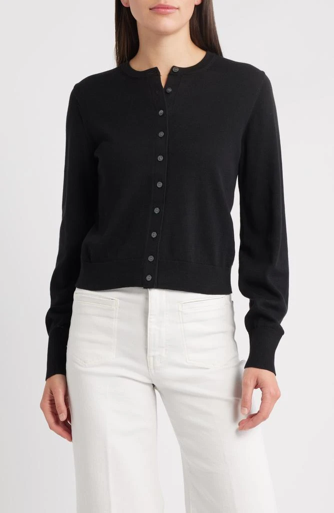 Madewell Cotton Crewneck Cardigan
