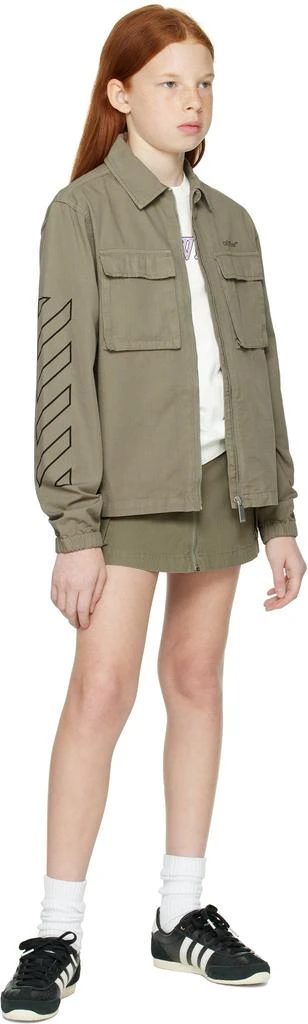 Off-White Kids Khaki Bookish Cargo Skirt 4